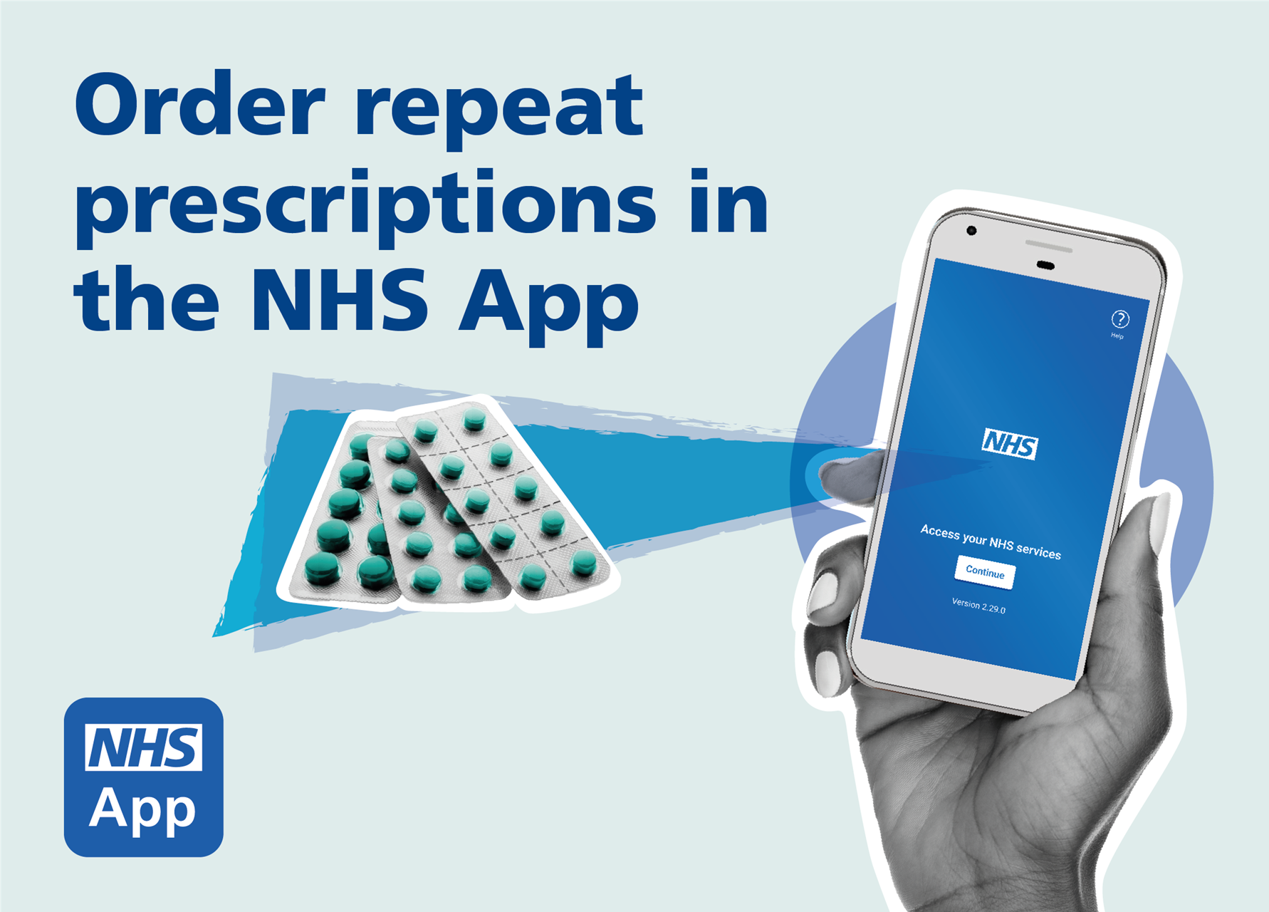 Order repeat prescriptions in the NHS App