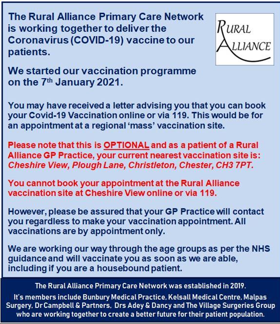 Covid 19 Vaccine Information The Village Surgeries Group