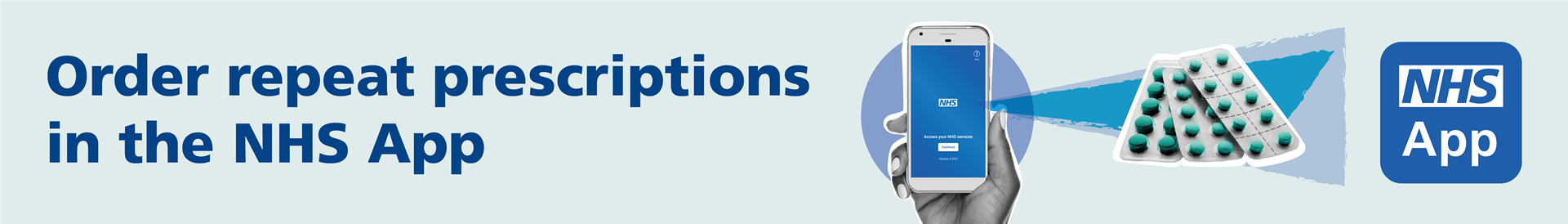 Order repeat prescriptions in the NHS App
